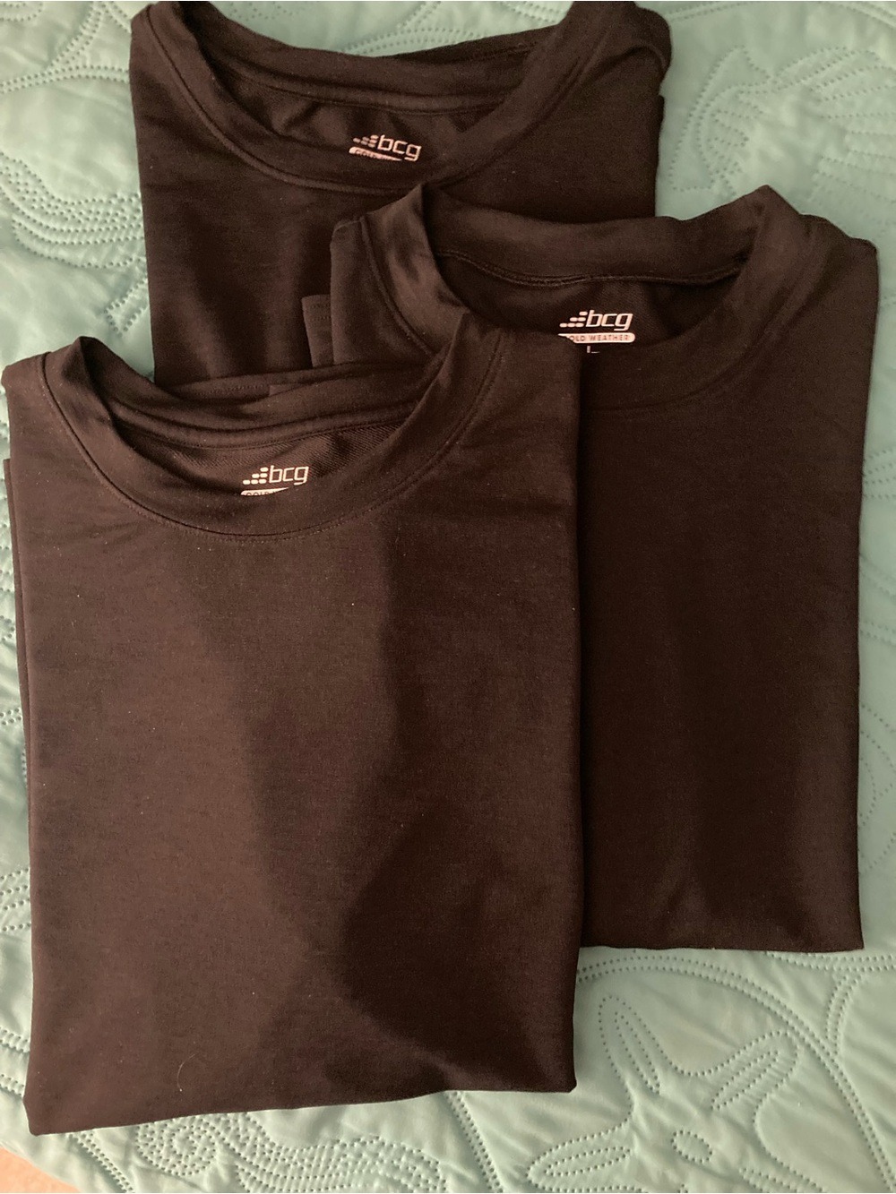 Bundle of 3 BCG Men’s Black Cold Weather Long Sleeve Shirts